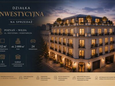 Narożna działka inwestycyjna – Wilda